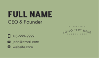 Star Generic Wordmark Business Card Image Preview