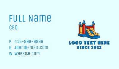Inflatable Castle Slide  Business Card Image Preview