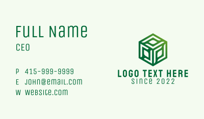Green Cube Logistics  Business Card Image Preview
