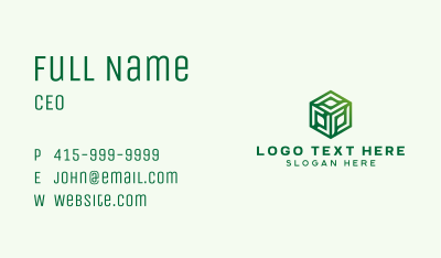 Green Cube Logistics  Business Card Image Preview