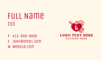 Flame Heart Arrow Business Card Image Preview