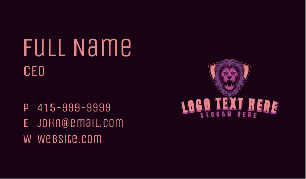 Wild Lion Emblem Business Card Design Image Preview