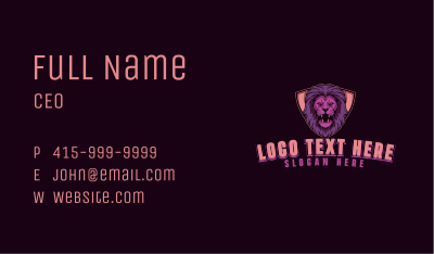 Wild Lion Emblem Business Card Image Preview