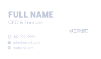 Script Feminine Wordmark Business Card Design