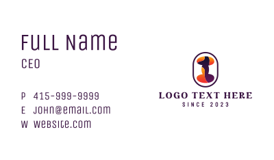 Creative Art Letter I Business Card Image Preview