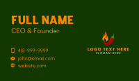 Spicy Chili Flame Business Card Design