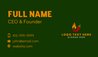 Spicy Chili Flame Business Card Preview