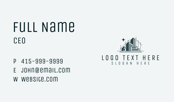 Urban Structure Blueprint Architect Business Card Design Image Preview