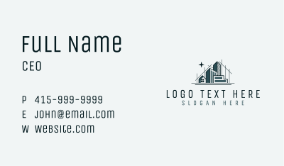 Urban Structure Blueprint Architect Business Card Image Preview