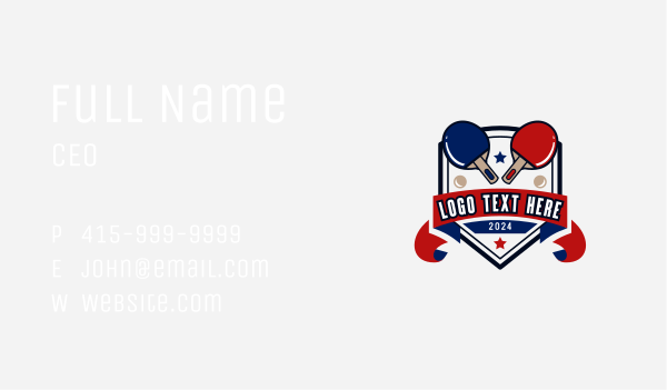 Table Tennis League Business Card Design Image Preview
