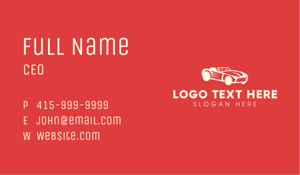 Luxury Sports Car Business Card Design Image Preview