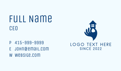 Home Mortgage Hands Business Card