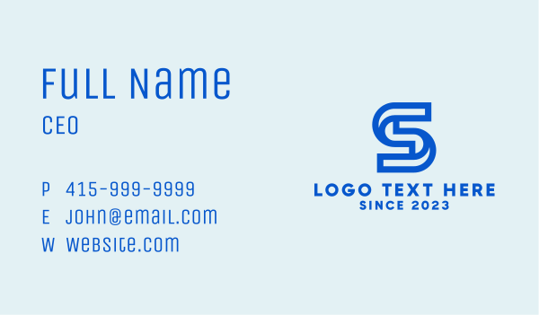 Contractor Letter S Business Card Design Image Preview