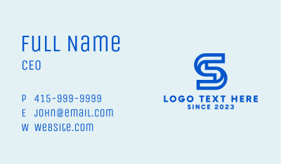 Contractor Letter S Business Card Image Preview