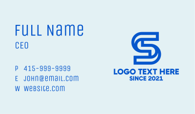 Contractor Letter S Business Card