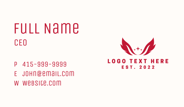 Burning Gaming Wings Business Card Design Image Preview