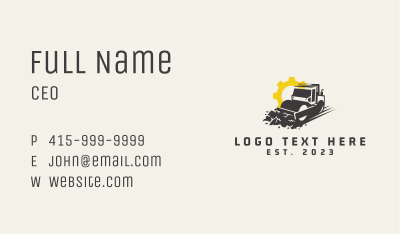 Road Roller Machine Business Card Image Preview