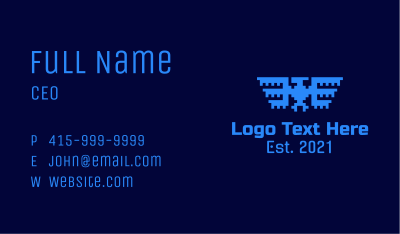 Tech Pixel Bird  Business Card Image Preview