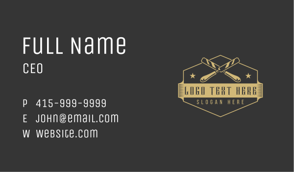 Craftsman Chisel Carpenter Business Card Design Image Preview