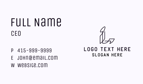 Modern Corporate Letter L Business Card Design Image Preview
