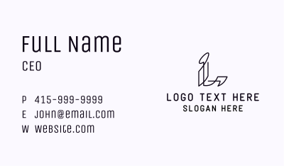 Modern Corporate Letter L Business Card Image Preview