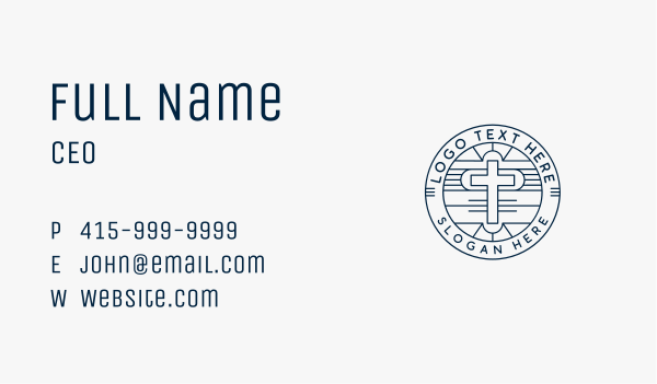 Christian Fellowship Cross Business Card Design Image Preview