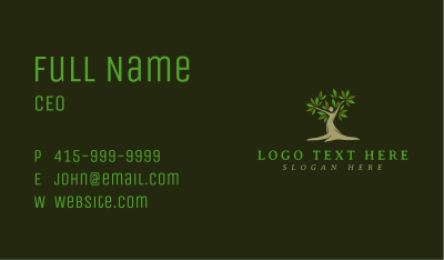 Human Tree Leaves Business Card Image Preview