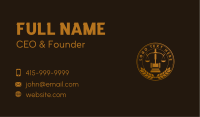 Legal Scales Attorney Business Card Design