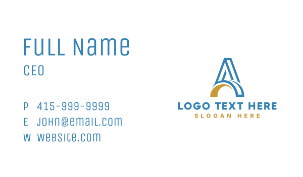 Premium Arch Company Letter A Business Card Design Image Preview