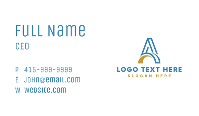 Premium Arch Company Letter A Business Card Image Preview
