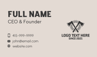 Lumberjack  Axe Cutter Business Card Image Preview