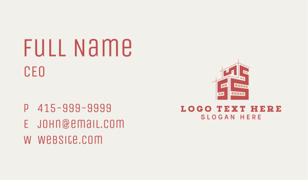 Geometric Building Structure Business Card Design Image Preview