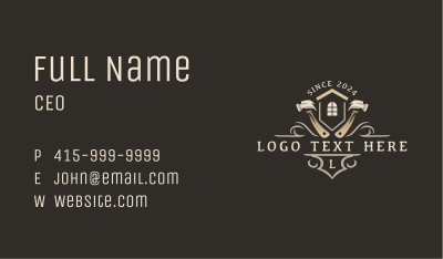 Hammer Carpentry Renovation Business Card Image Preview