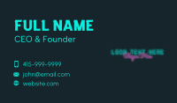 Nightclub Party Wordmark Business Card Design