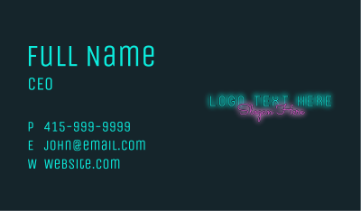 Nightclub Party Wordmark Business Card Image Preview