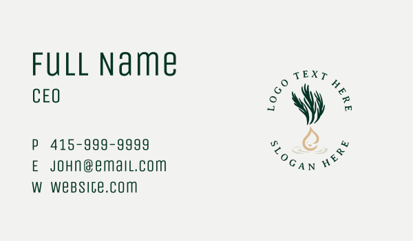 Organic Herbal Oil Business Card Design Image Preview