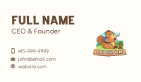 Cute Squirrel Camping Business Card Preview