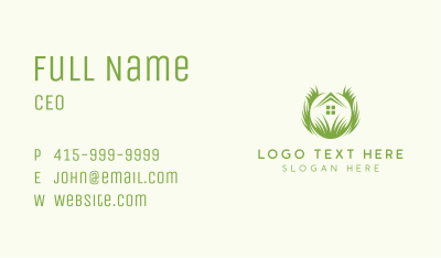 House Lawn Grass Business Card Image Preview