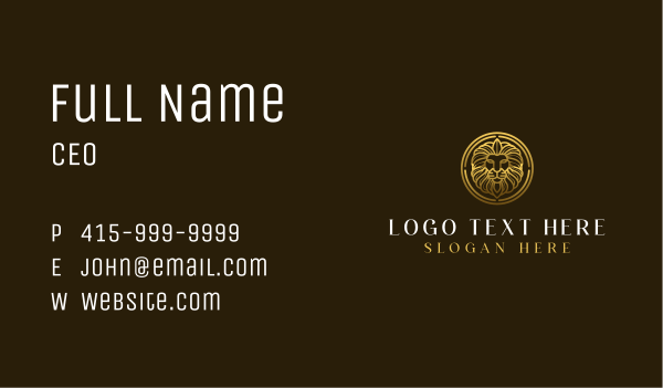 Elegant Royal Lion Business Card Design Image Preview