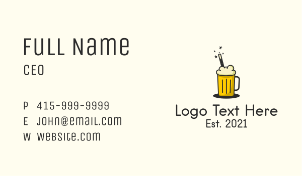 Magic Beer Drink  Business Card Design Image Preview