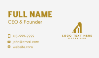 Gold Real Estate Building Business Card Image Preview