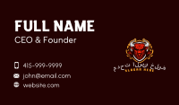 Flame Bull Shield Gaming Business Card Image Preview