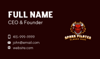 Flame Bull Shield Gaming Business Card Image Preview