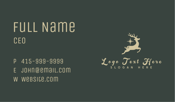 Nature Star Deer Business Card Design Image Preview
