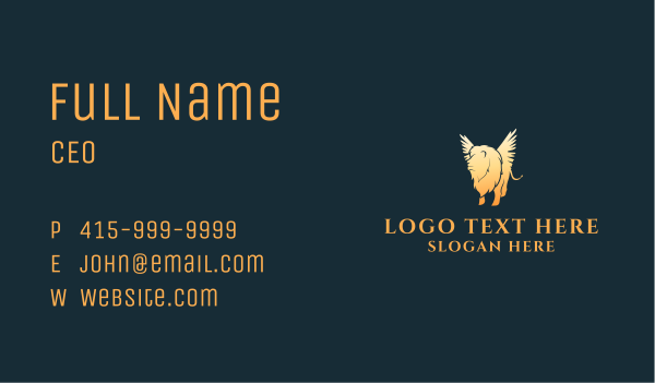 Mythical Griffin Creature  Business Card Design Image Preview