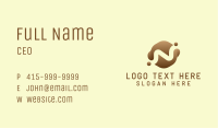 Brown Coffee Drink Letter N Business Card Image Preview