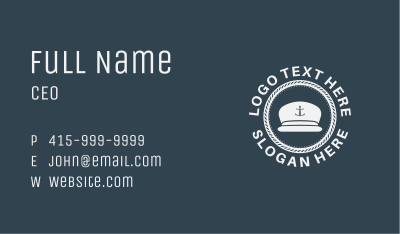 White Seaman Anchor Business Card Image Preview