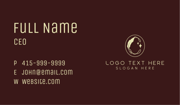 Feather Letter C Business Card Design Image Preview