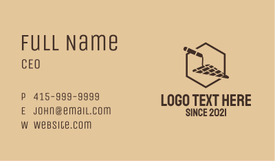Construction Trowel Tool Business Card Image Preview