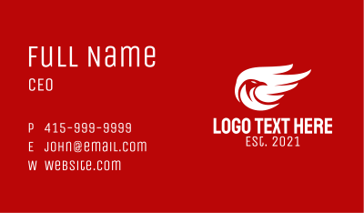 White Eagle Wings Business Card
